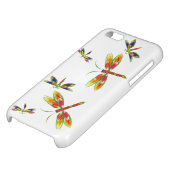 Colorful dragonflies iPhone 5c Case (Bottom)
