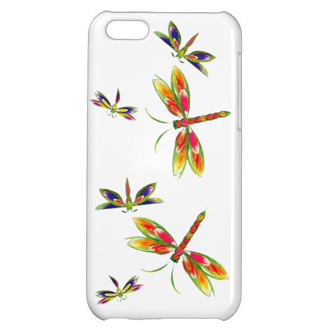 Colorful dragonflies iPhone 5c Case (Back)