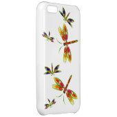 Colorful dragonflies iPhone 5c Case (Back Right)
