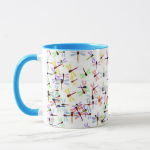 colorful dragonflies mug