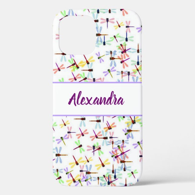 colorful dragonflies personalized Case-Mate iPhone case (Back)