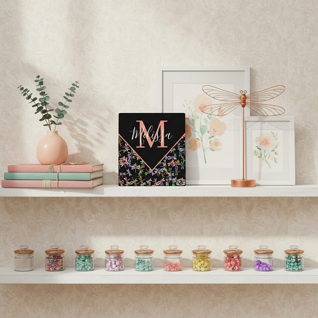 Colorful dragonflies personalized   plaque (Creator Uploaded)