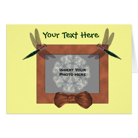 Colorful Dragonflies Photo Card (Front Horizontal)