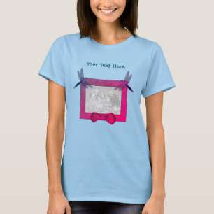 Colorful Dragonflies Photo Frame Personalized T-Shirt