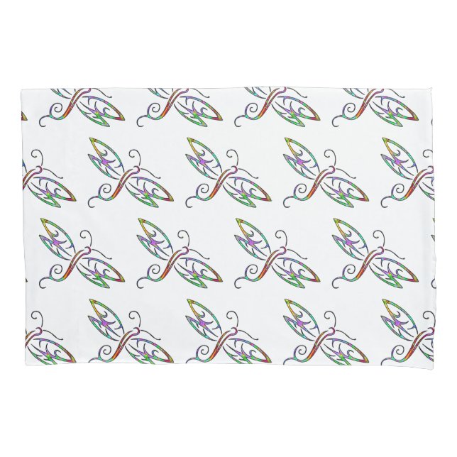 Colorful dragonflies pillow case (Front)