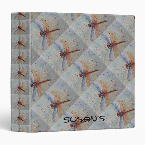 COLORFUL DRAGONFLY 3 RING BINDER