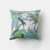 Colorful Dragonfly Abstract Decorator Pillow (Back)