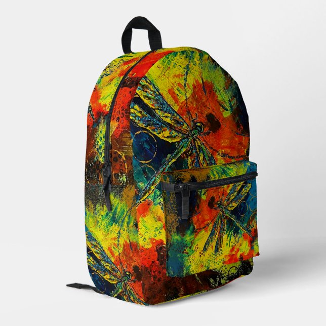 Colorful Dragonfly Backpack (Back Corner Left)
