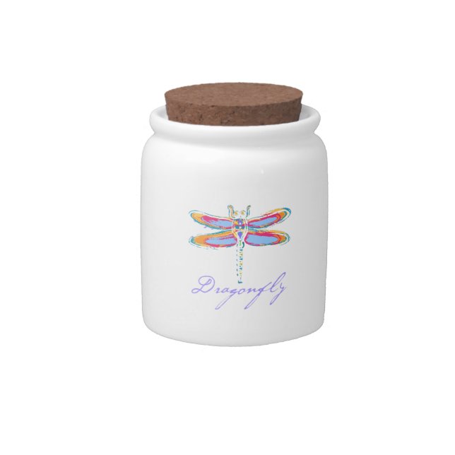 Colorful Dragonfly Candy Jar (Front)