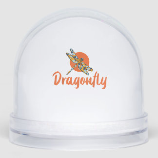 Colorful Dragonfly - Comic Style Dragonfly T-Shirt Snow Globe
