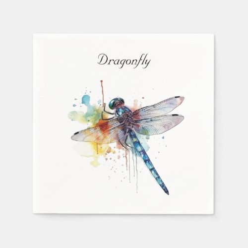 Colorful Dragonfly customizable Napkins