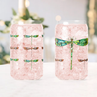 Colorful Dragonfly Drinking Glasses Tumbler