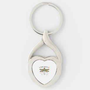 Colorful Dragonfly For Autism Awareness Day Keychain