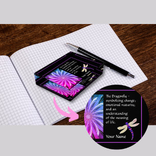 Colorful Dragonfly Glass Paperweight (Personalize)