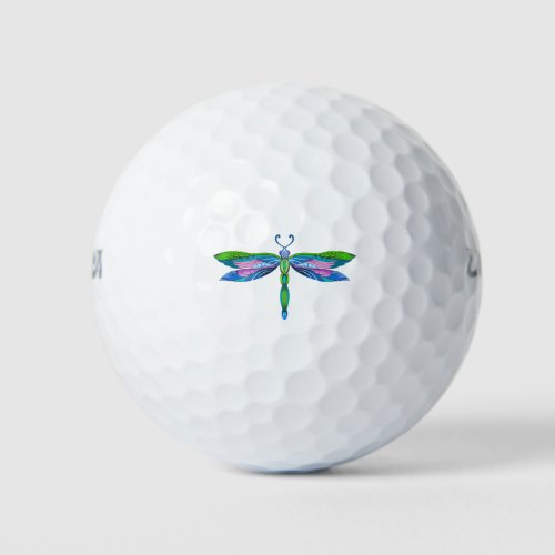 Colorful Dragonfly Golf Balls