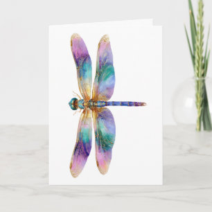 Colorful Dragonfly – Iridescent Nature Art Card