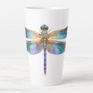 Colorful Dragonfly – Iridescent Nature Art Latte Mug