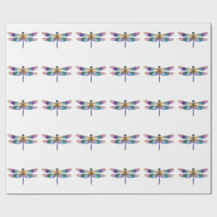 Colorful Dragonfly – Iridescent Nature Art Wrapping Paper