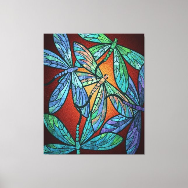 Colorful Dragonfly Lover Canvas Print (Front)