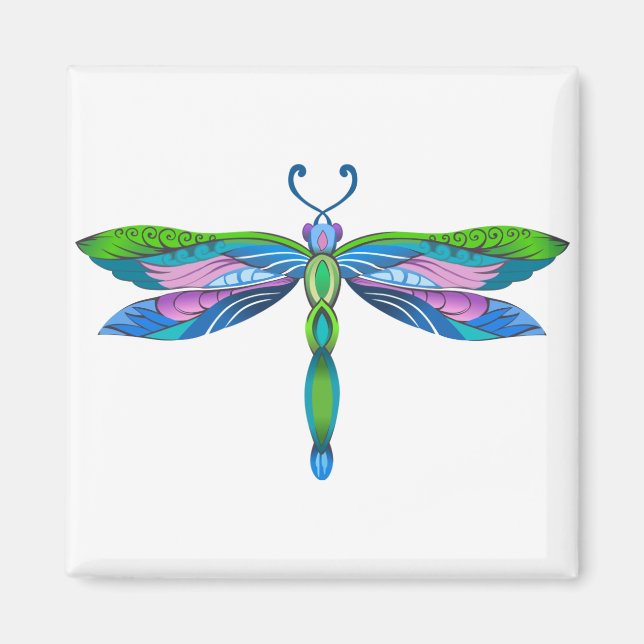 Colorful Dragonfly Magnet (Front)