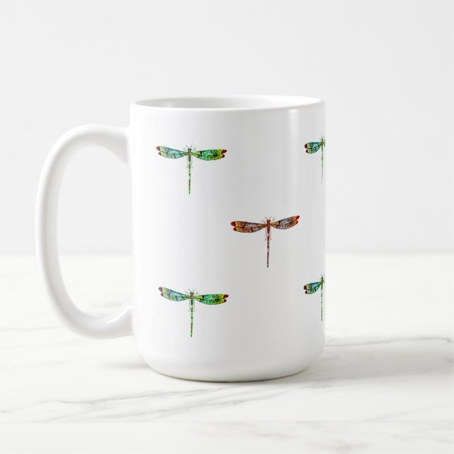  Colorful Dragonfly Mug (Left)
