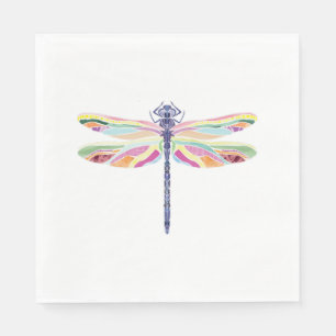 Colorful dragonfly napkins