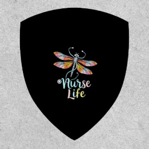 Colorful dragonfly Nurse life T-Shirt (1) Patch