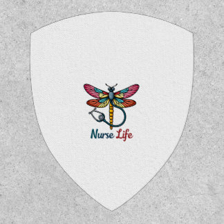 Colorful dragonfly Nurse life T-Shirt (1) Patch