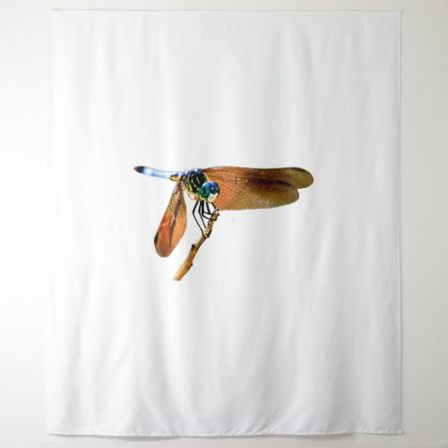 Colorful dragonfly on a branch tapestry