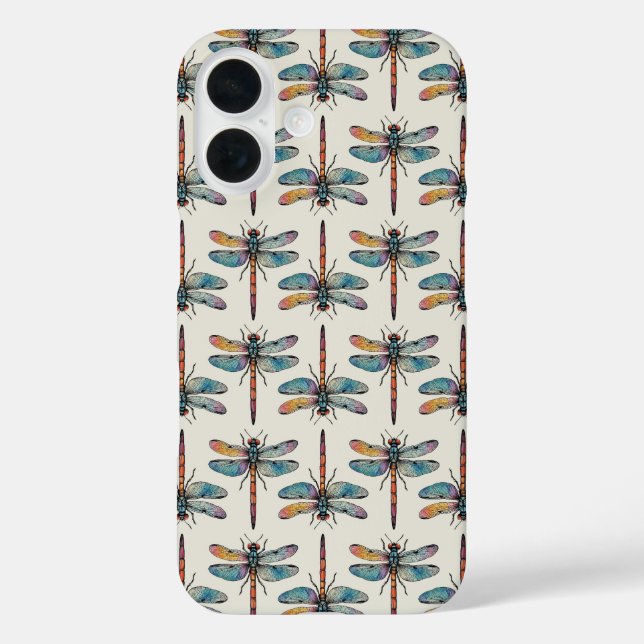 Colorful Dragonfly Pattern Case-Mate iPhone Case (Back)