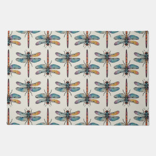 Colorful Dragonfly Pattern Doormat