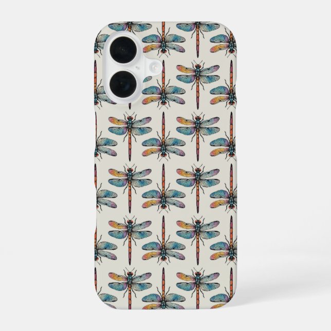 Colorful Dragonfly Pattern Iphone Case (Back)