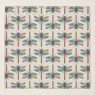 Colorful Dragonfly Pattern Scarf