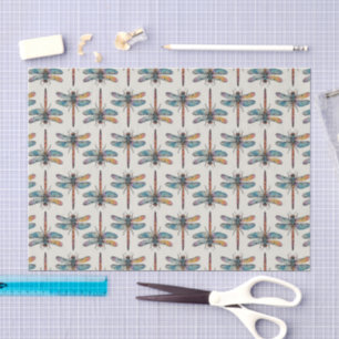 Colorful Dragonfly Pattern Tissue Paper