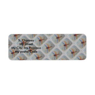 COLORFUL DRAGONFLY Return Address Label