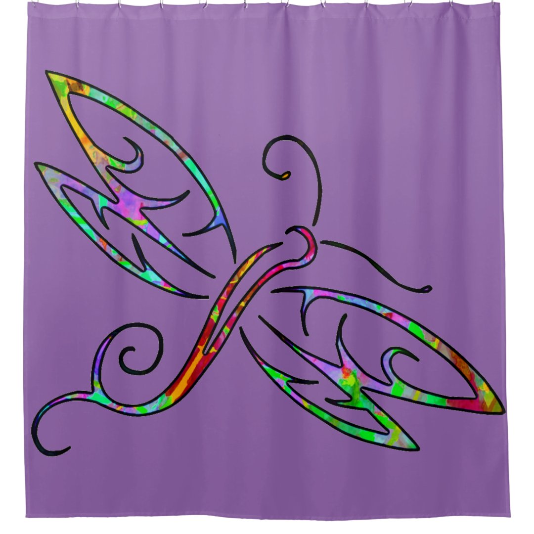 colorful dragonfly shower curtain Zazzle