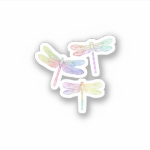 Colorful Dragonfly Sticker