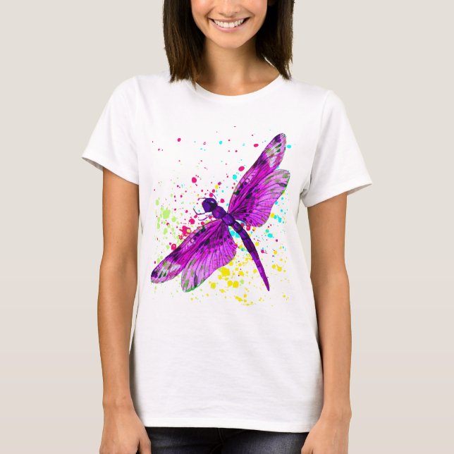 Colorful dragonfly t-shirt (Front)