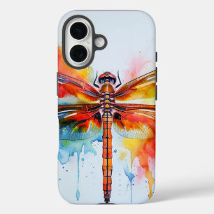 Colorful Dragonfly Watercolor Phone Case 