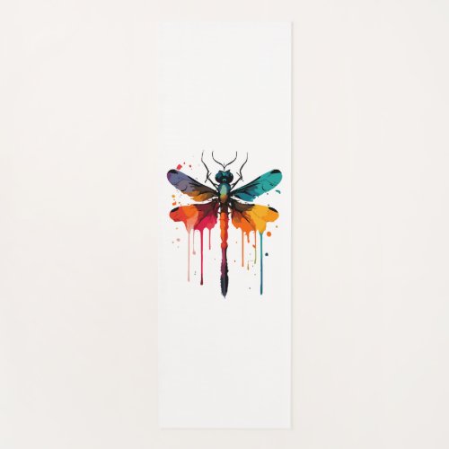 colorful Dragonfly Yoga Mat