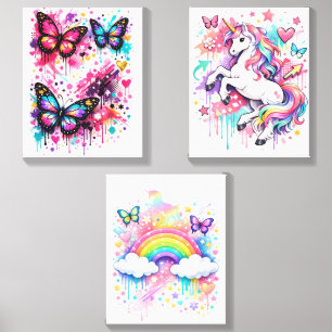 Colorful Dream Bedroom Decor Canvas Photo Tile