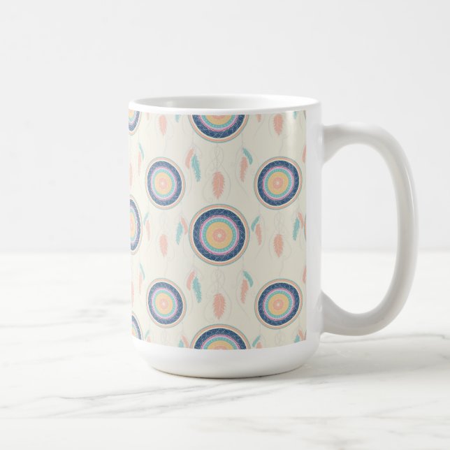 Colorful Dream Catcher Mandala Coffee Mug (Right)