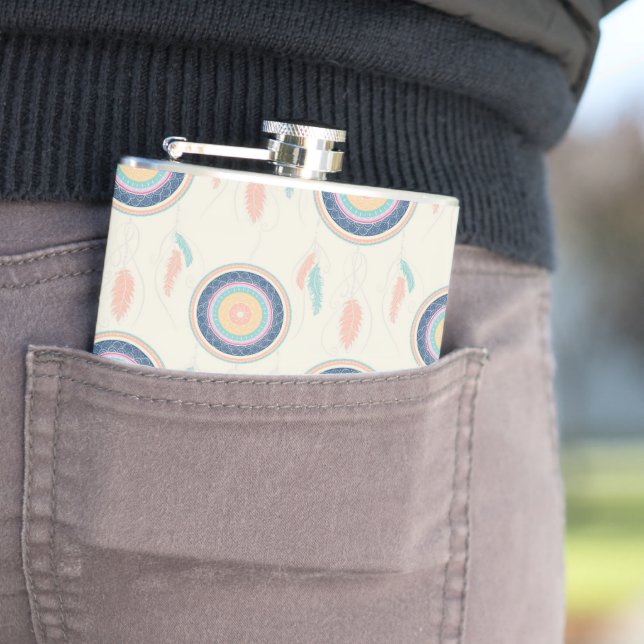 Colorful Dream Catcher Mandala Flask (In Situ)