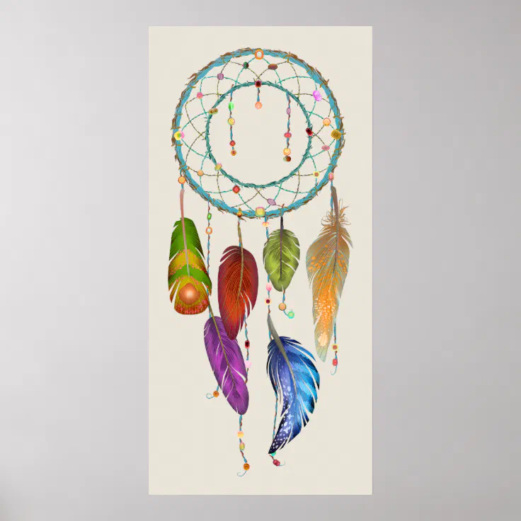 Colorful Dream Catcher Poster | Zazzle