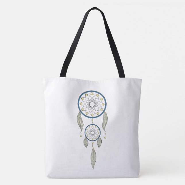 Colorful Dream Catcher Tote Bag (Back)