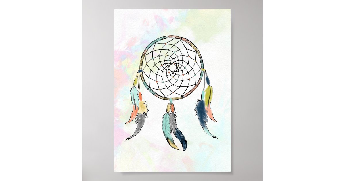 Colorful Dream Catcher Wall Art for Girls | Zazzle