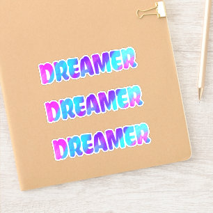 Colorful Dreamer Word Art Sticker