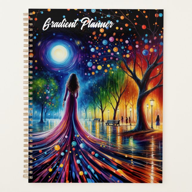 Colorful dreamscape abstract fantasy gradient planner (Front)