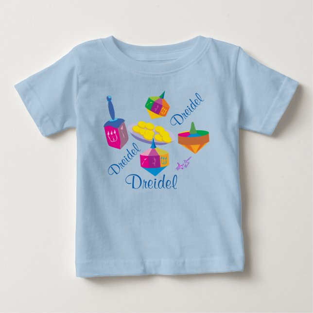 Colorful Dreidels Baby T-Shirt (Front)