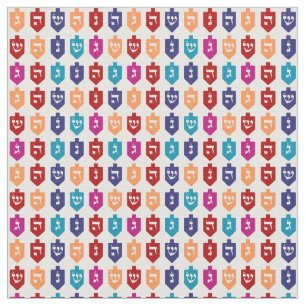 Colorful Dreidels: the Jewish Holiday of Hanukkah Fabric